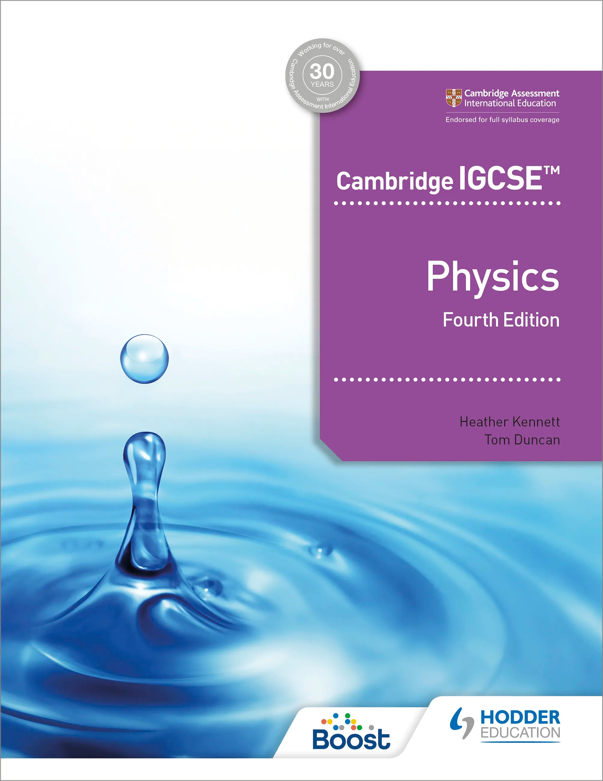 Hodder Cambridge IGCSE Physics 4th Ed (9781398310544)