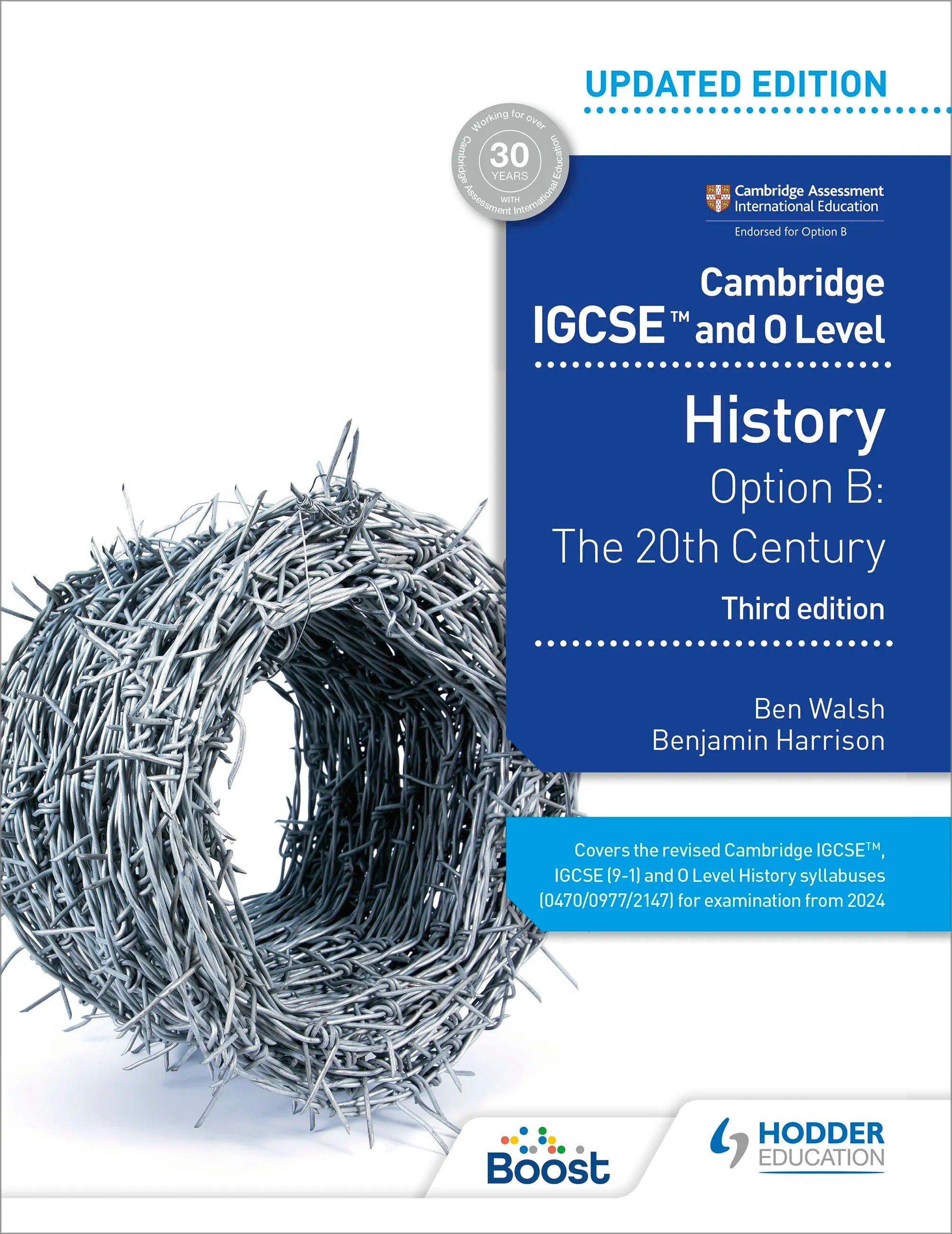 Hodder Cambridge IGCSE and O Level History Option B The 20th Century 3rd Ed (9781398375055)