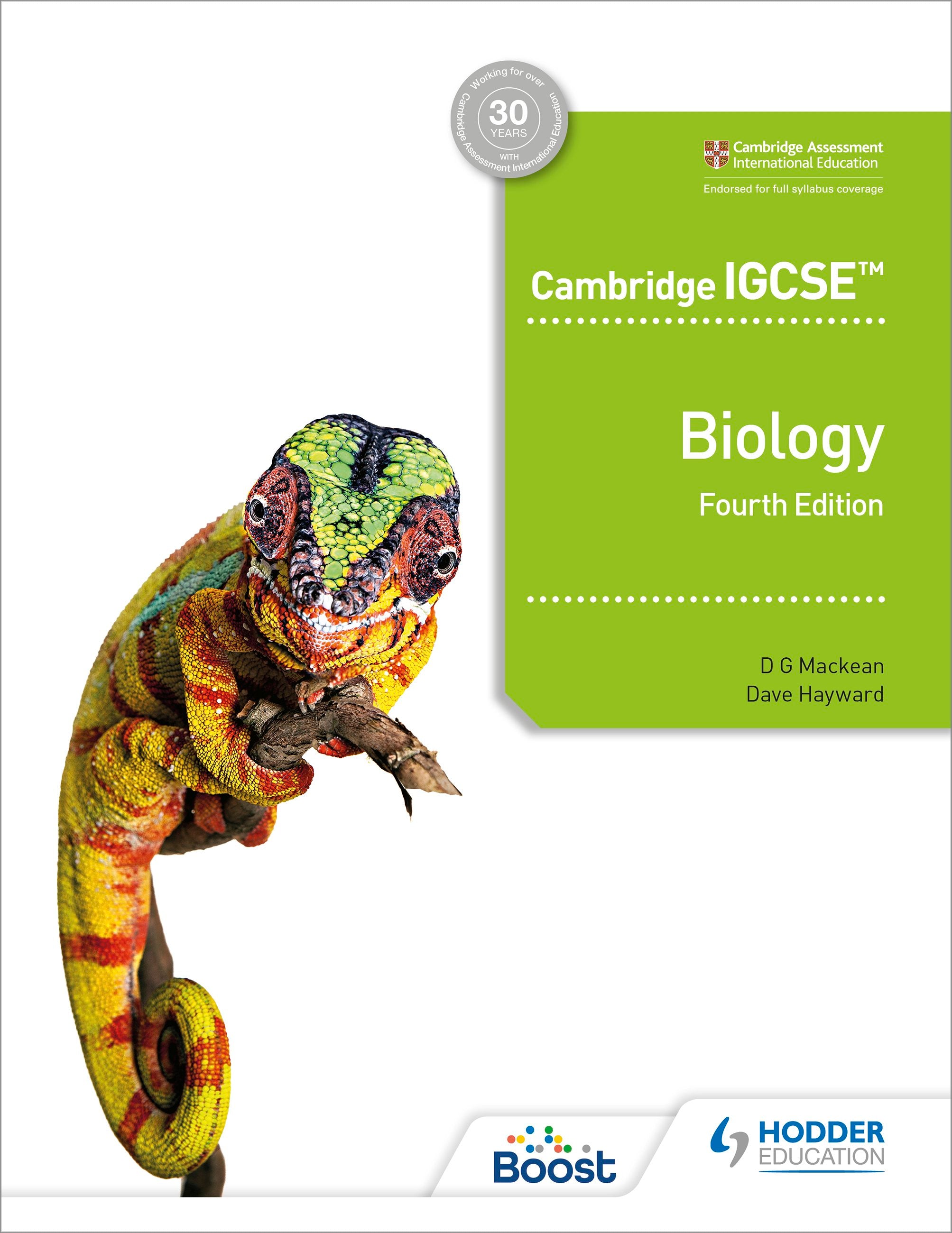 Hodder Cambridge IGCSE Biology 4th Ed (9781398310452)